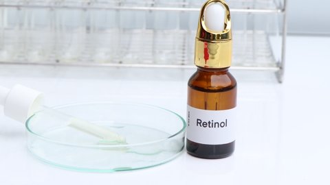 “Medical grade retinol serum bottle for anti-aging treatment