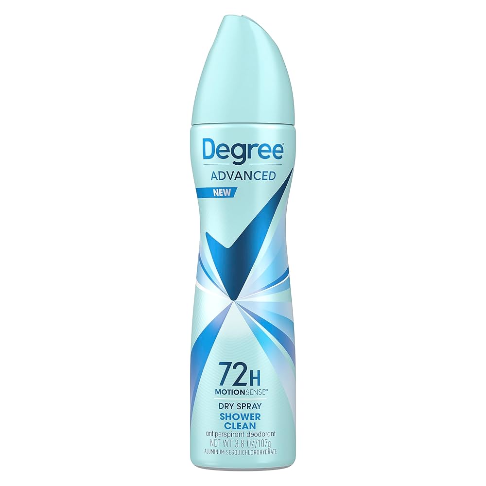 Degree Whole Body Spray best deodorant providing 72-hour sweat and odor protection.