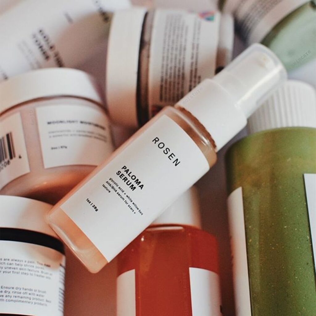 “Rosen Skincare minimalist line from top black owned skincare brands for acne-prone skin